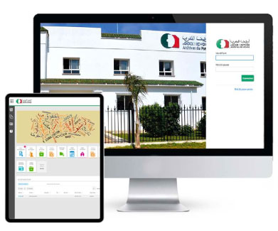 Interface intranet Visiativ pour Archives du Maroc